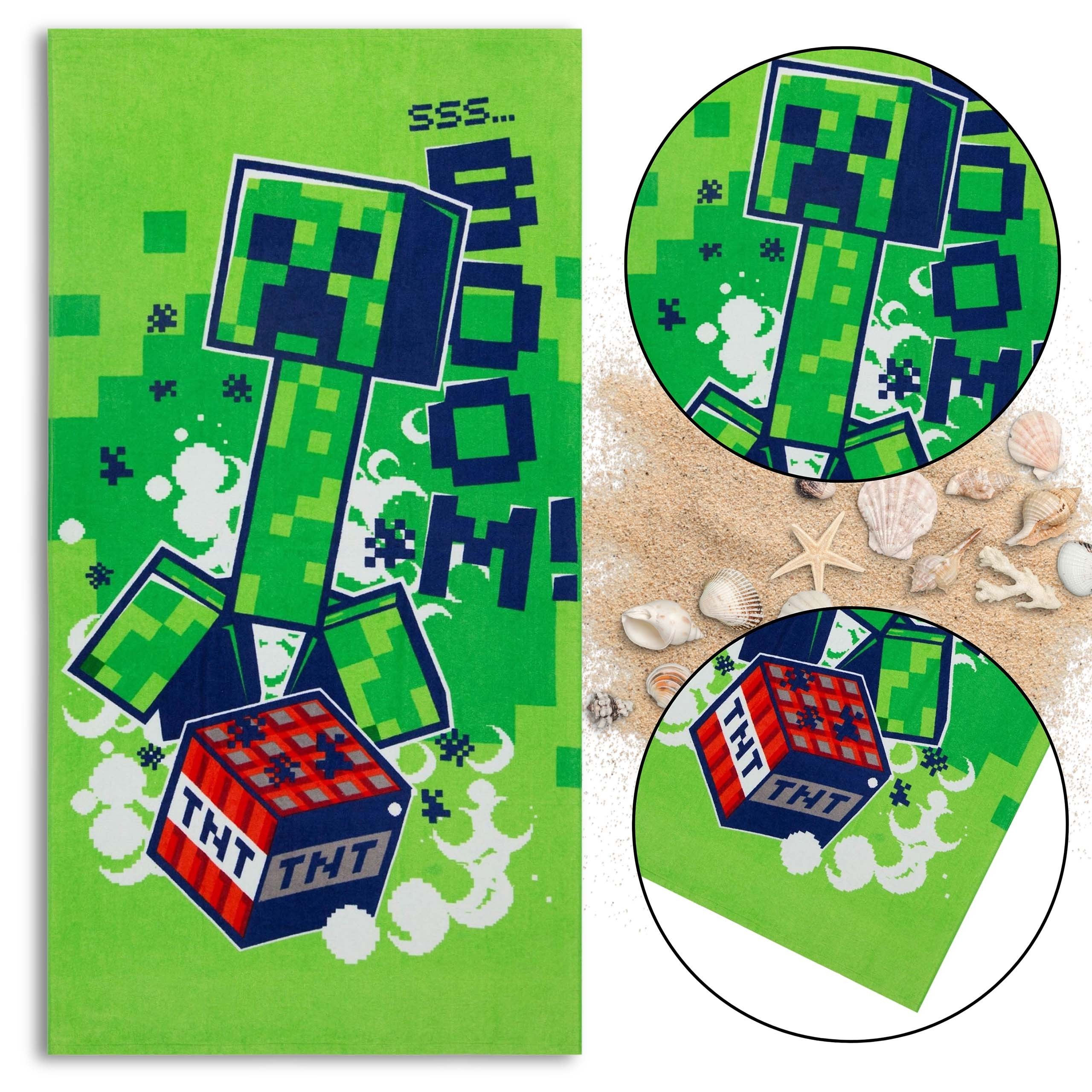 Minecraft Zielony ręcznik,...