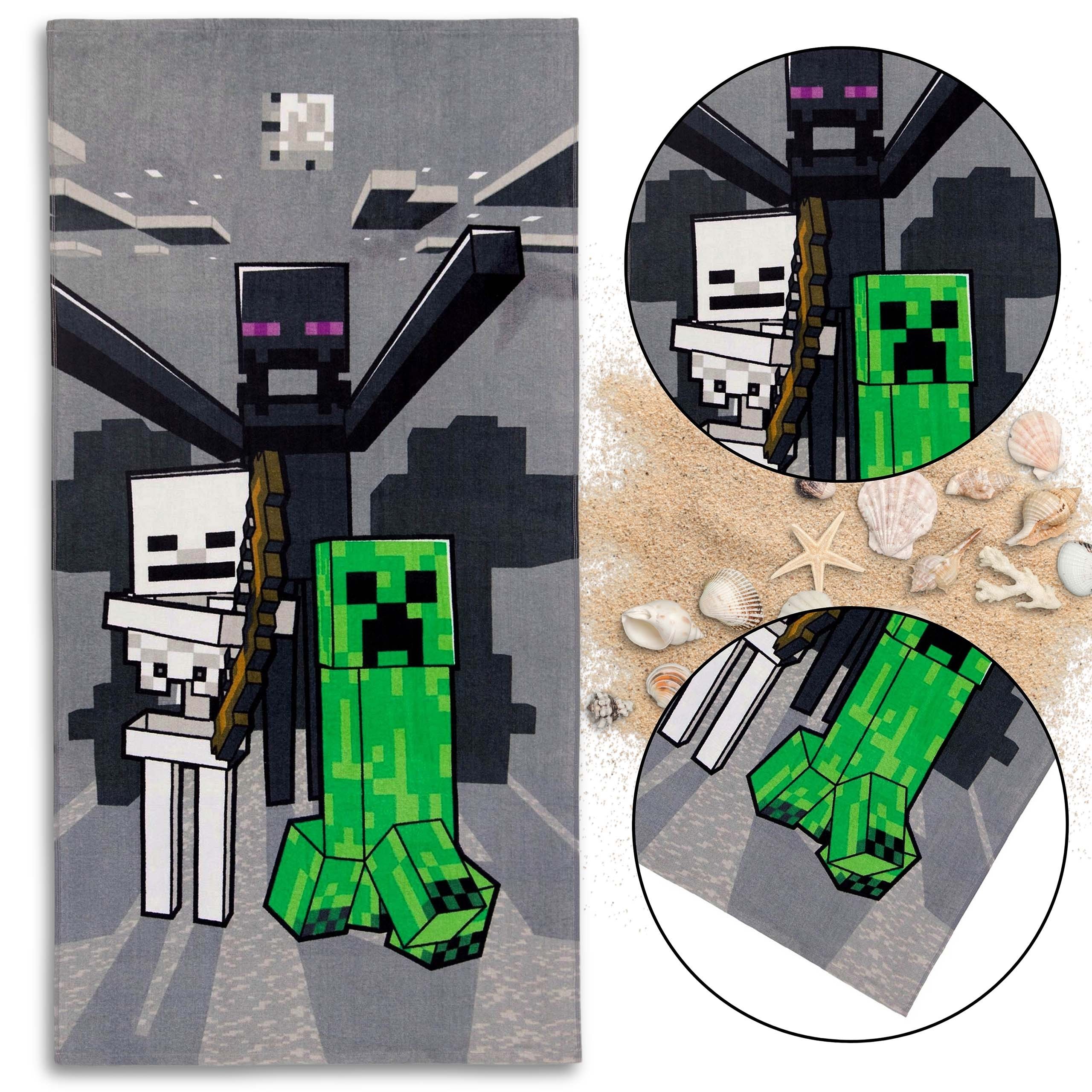 Minecraft Szary ręcznik,...