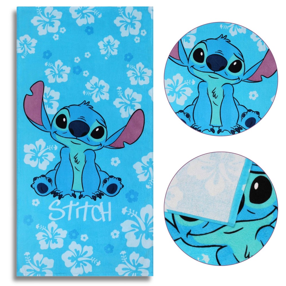 DISNEY Stitch Ręcznik bawełniany, ręcznik dziecięcy 70x140 cm