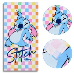 DISNEY Stitch Kolorowy ręcznik bawełniany, ręcznik dziecięcy 70x140 cm