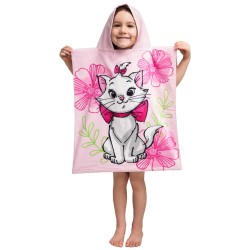 DISNEY Kotka Marie Dziecięcy ręcznik, poncho z kapturem dla dziewczynki 50x115 cm OEKO-TEX