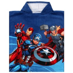 MARVEL Avengers Dziecięcy ręcznik, poncho z kapturem dla chłopca 50x115 cm OEKO-TEX