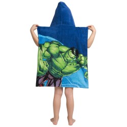 MARVEL Avengers Dziecięcy ręcznik, poncho z kapturem dla chłopca 50x115 cm OEKO-TEX