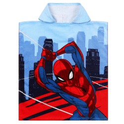 MARVEL SpiderMan Dziecięcy ręcznik, poncho z kapturem dla chłopca 50x115 cm OEKO-TEX