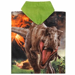 Jurassic World Dziecięcy ręcznik, poncho z kapturem dla chłopca 50x115 cm OEKO-TEX