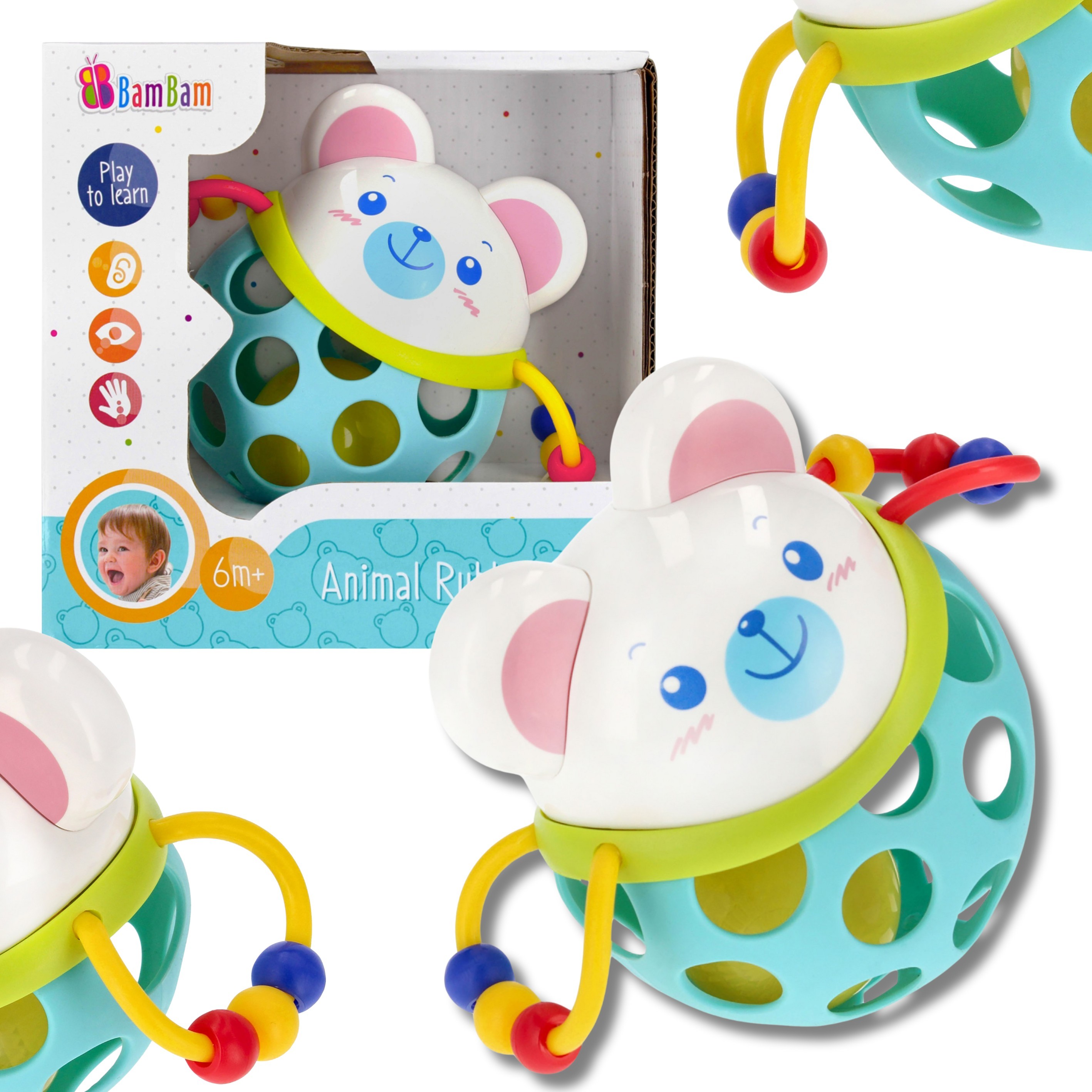 Miękka, gumowa grzechotka...