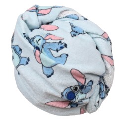 Stitch Disney Bawełniany turban, ręcznik do włosów niebieski