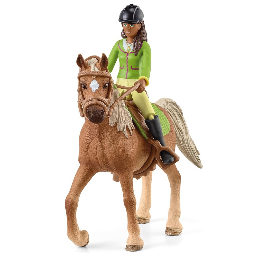 Schleich Horse Club - Sarah i Mystery, klacz arabska, zestaw figurek dla dzieci 5+