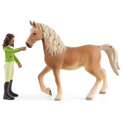 Schleich Horse Club - Sarah i Mystery, klacz arabska, zestaw figurek dla dzieci 5+