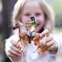 Schleich Horse Club - Sarah i Mystery, klacz arabska, zestaw figurek dla dzieci 5+