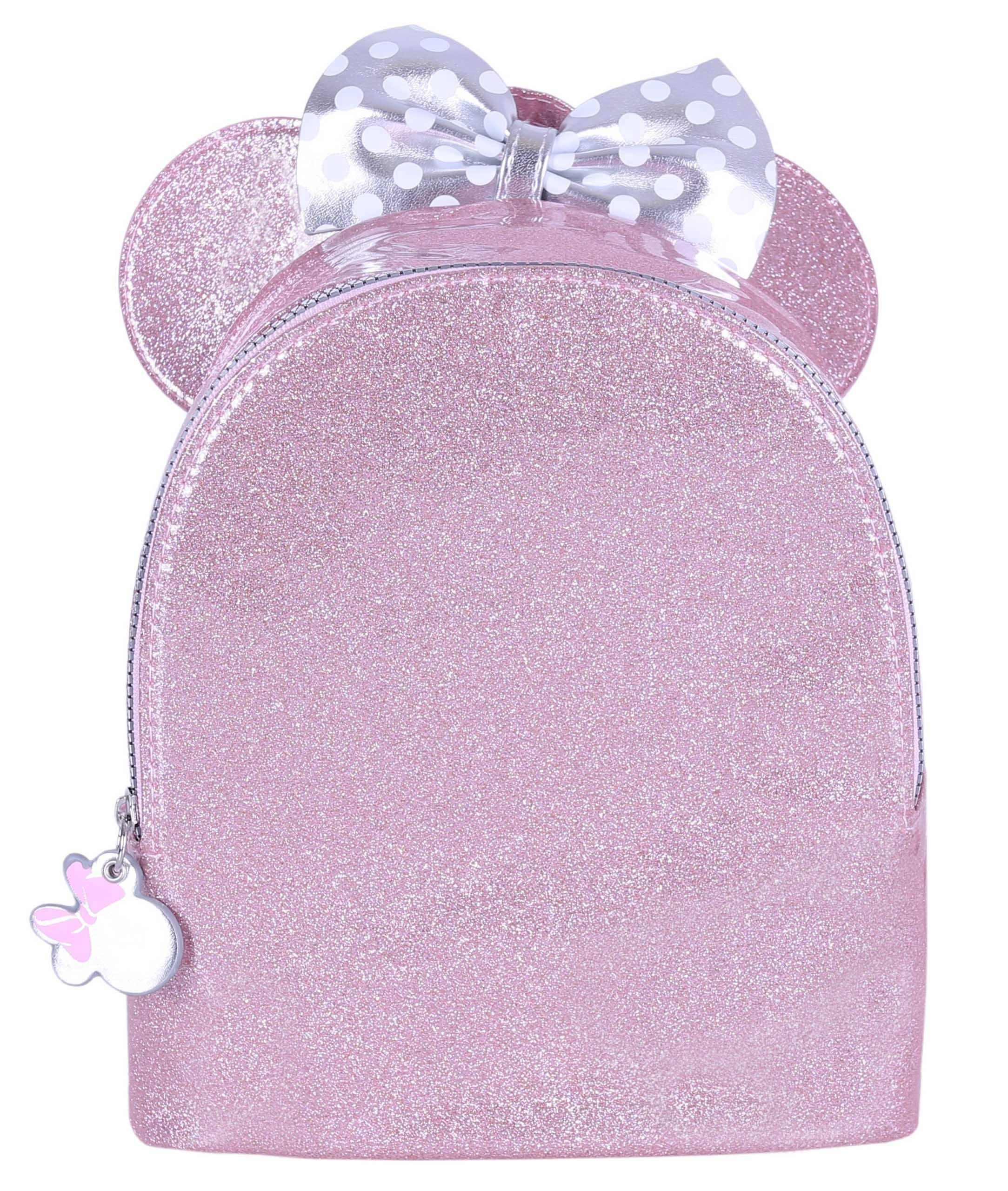 Różowy, brokatowy plecak...