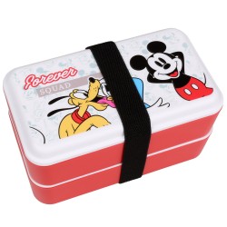 Myszka Mickey Disney 2x biało-czerwony pojemnik na żywność, śniadaniówka 5x5x18,5 cm