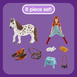 Schleich Horse Club - figurka Mia i Spotty kucyk, zestaw figurek dla dzieci 5+