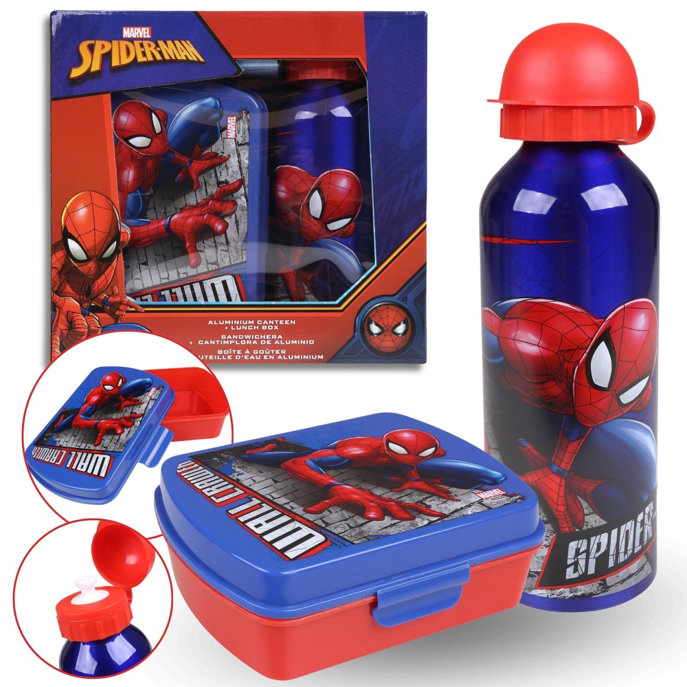 MARVEL SpiderMan zestaw bidon 500ml + pudełko śniadaniowe, lunchbox