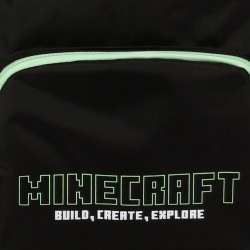 Minecraft Czarny plecak szkolny dla chłopca miękki, pojemny 39x29cm