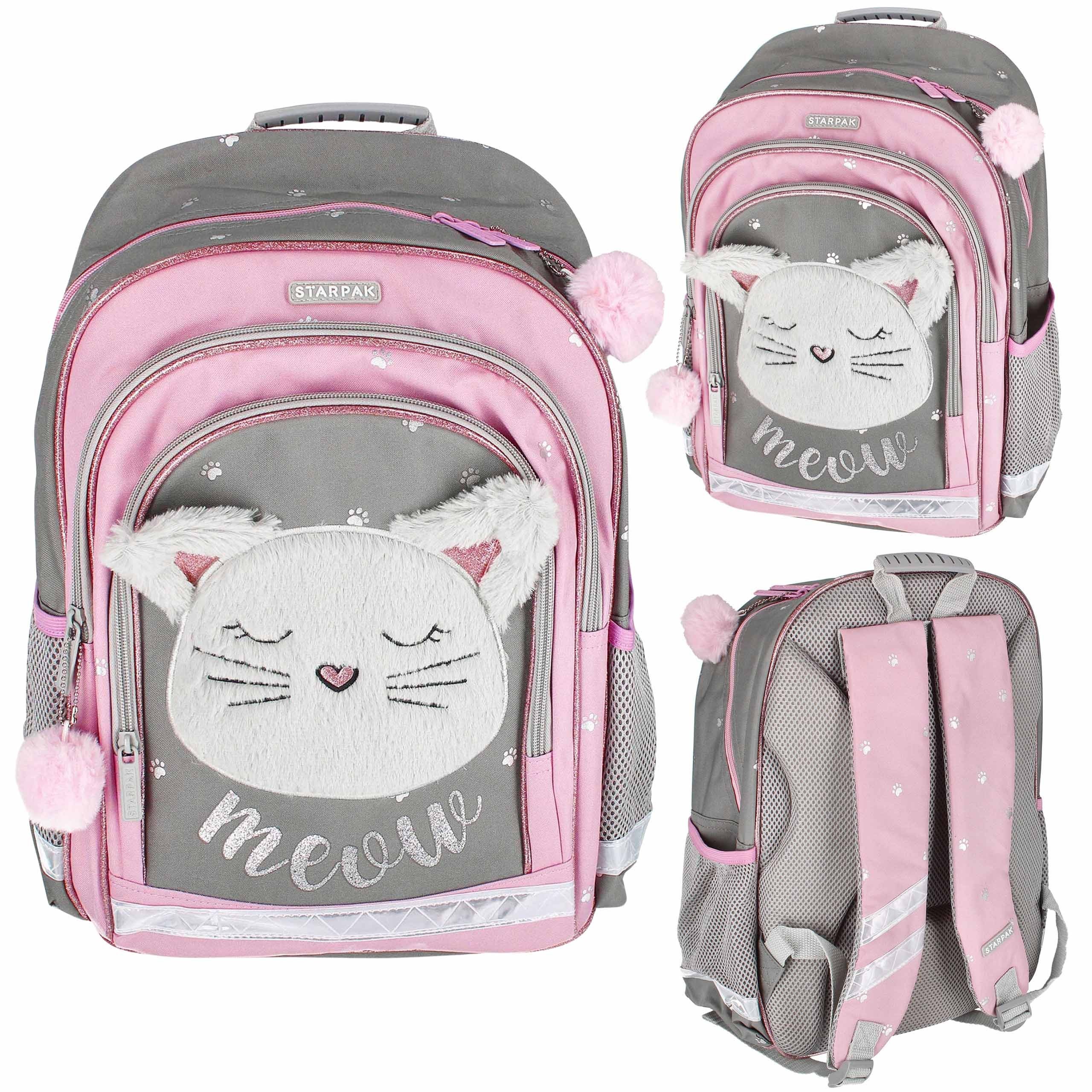 Różowo-szary plecak szkolny...