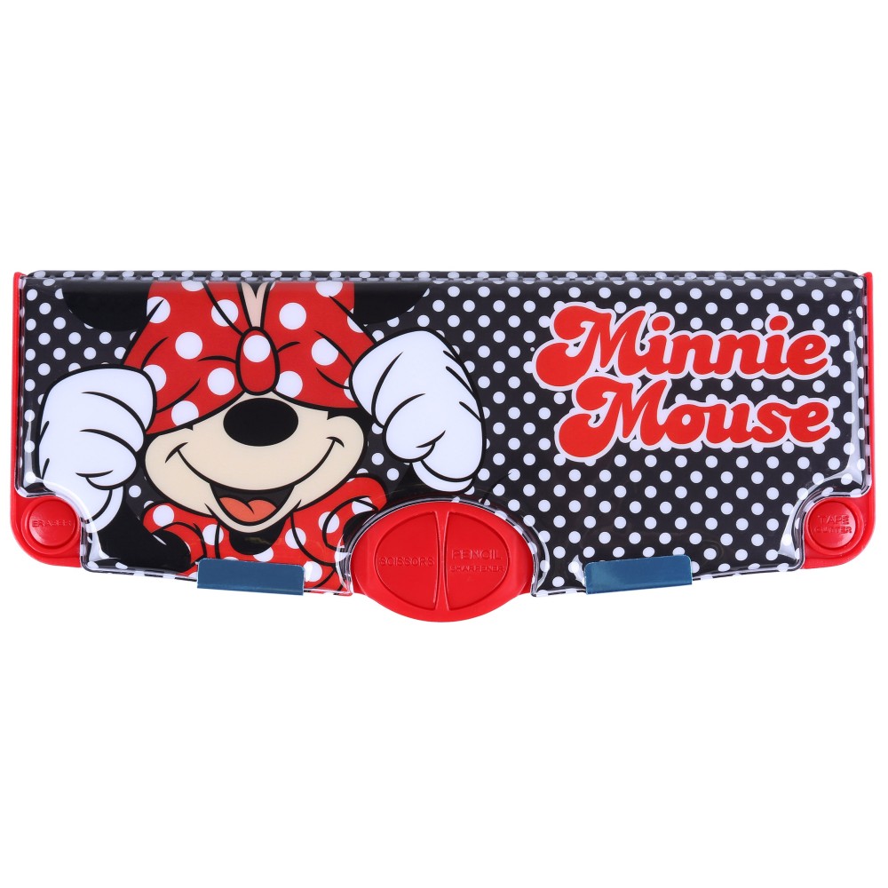 DISNEY Myszka Minnie piórnik czerwony, plastikowy