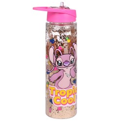 Andzia Lilo i Stitch Disney Plastikowa butelka/bidon ze słomką, transparentna 550ml