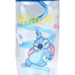 Disney Stitch Transparentny kubek ze słomką/bidon 450ml