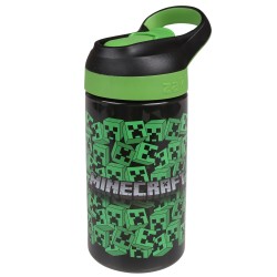 Minecraft Butelka z ustnikiem i rączką, bidon szkolny 450ml