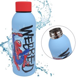 MARVEL SpiderMan stalowy bidon, niebieska butelka 500ml