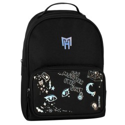 Monster High Czarny plecak młodzieżowy dla dziewczynki, plecak szkolny 25x28x10cm STARPAK