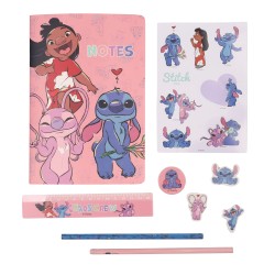 Disney Stitch Dziecięcy, transparentny plecak, mały plecak przedszkolny + akcesoria 24x21x6 cm