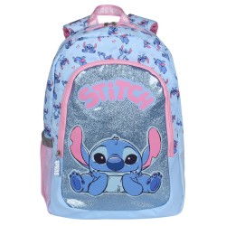 DISNEY Stitch Niebieski plecak dla dziewczynki, plecak szkolny + piórnik tuba 41x29x12 cm