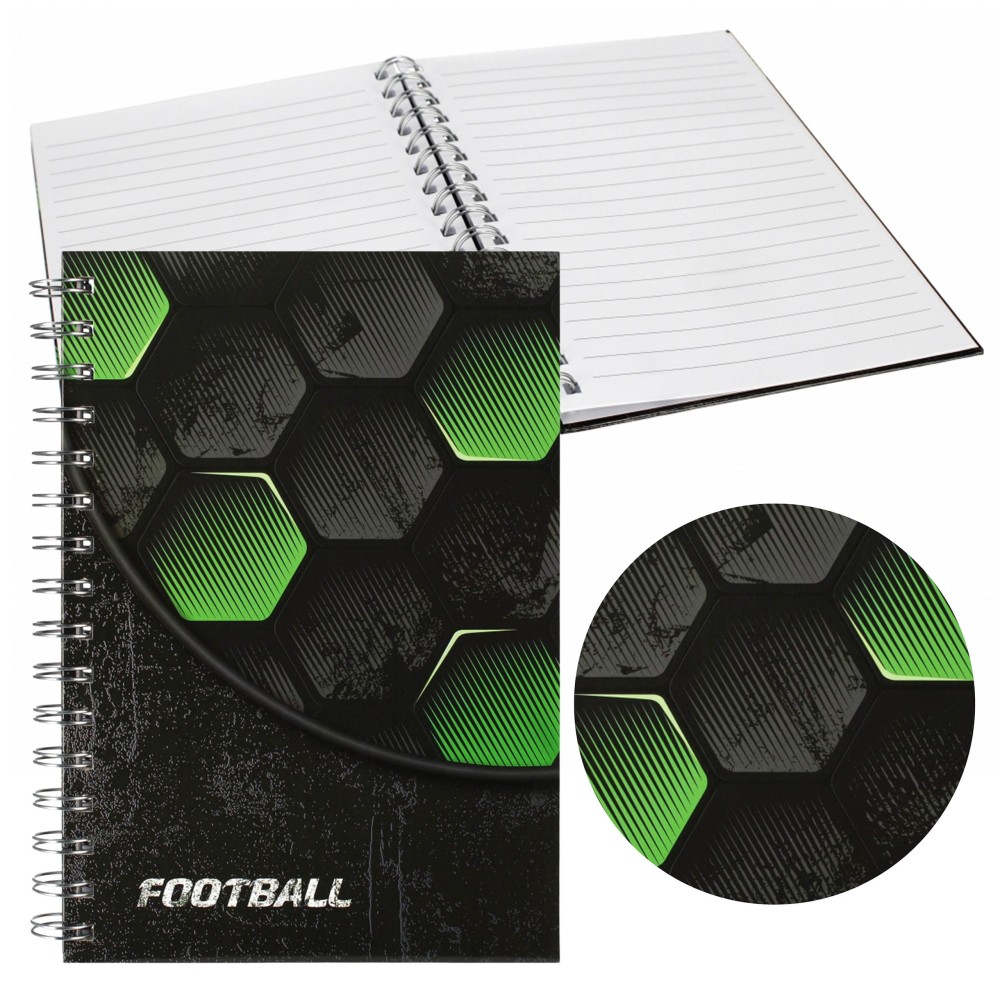 Football Notes na spirali, kołonotes A5 twarda oprawa