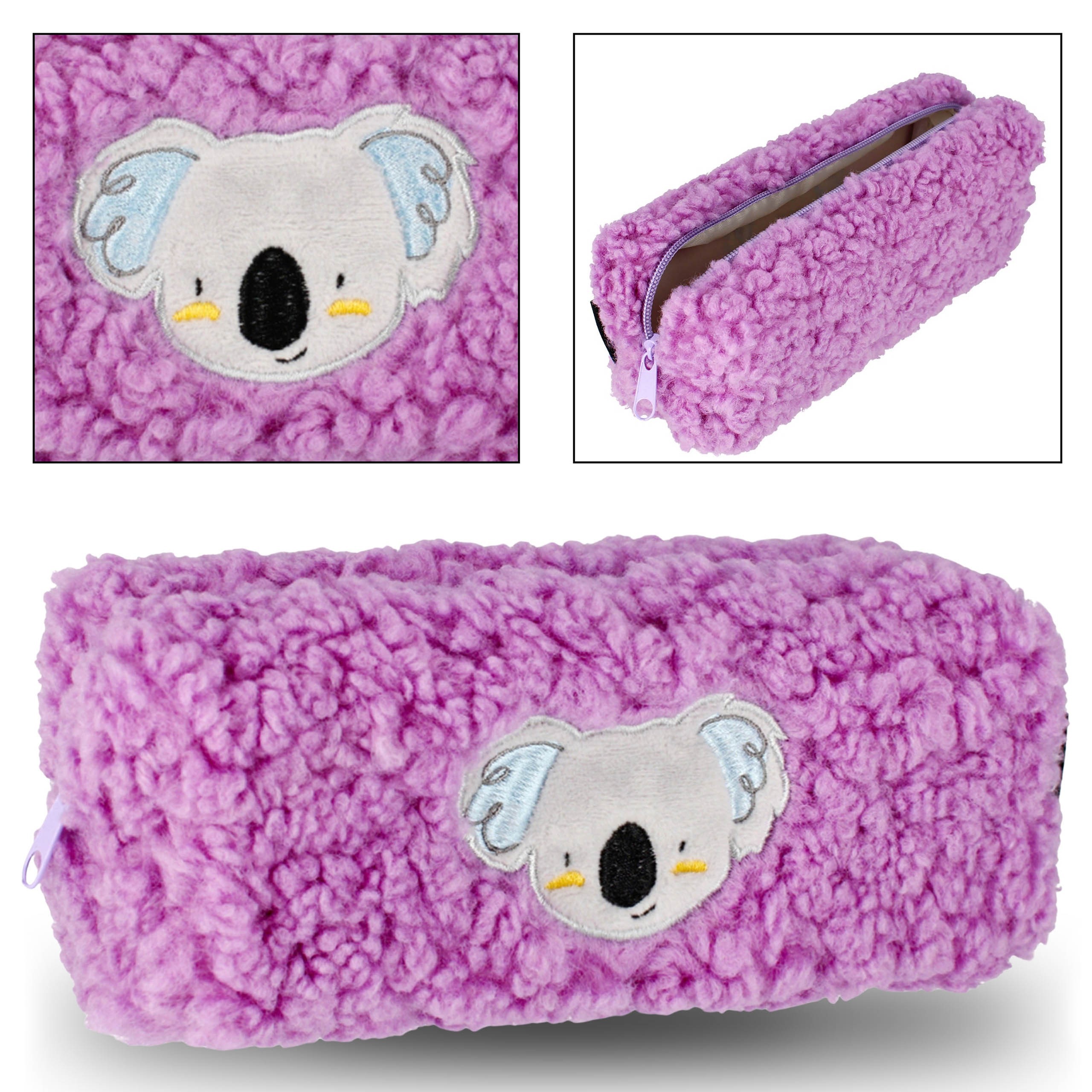 Piórnik pluszowy na zamek,...