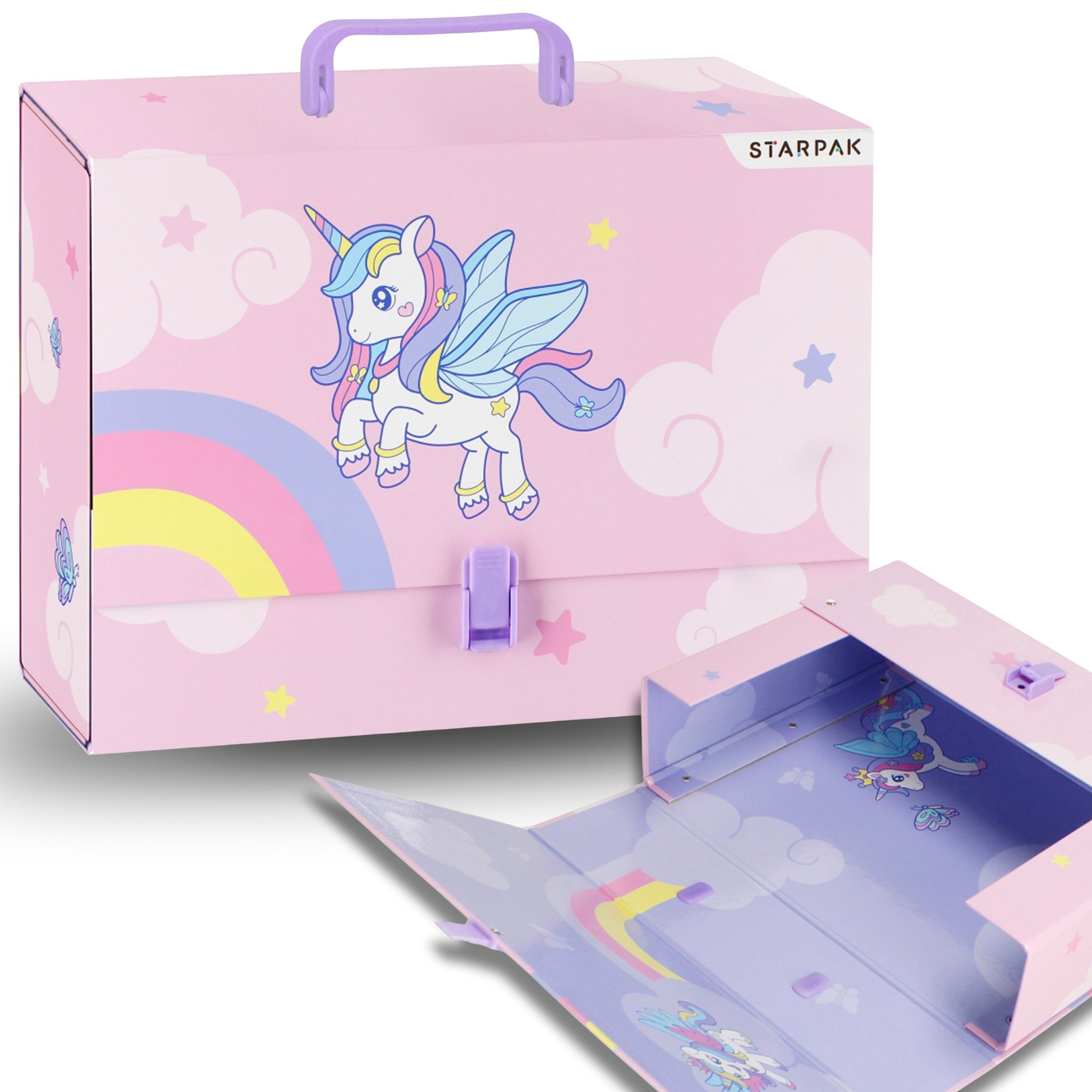 Różowa teczka z rączką,...