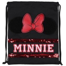 Disney Myszka Minnie Worek/Plecak czarno-czerwony 32x39 cm