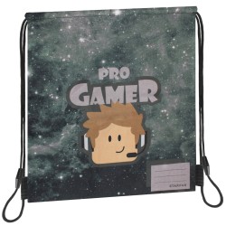 Szary worek na buty, worek szkolny na ramię Blox Pro Gamer 39x33 cm STARPAK