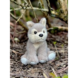 Charlie Bears Maskotka wilk, z serii Cuddle Cubs, mały pluszak idealny dla niemowląt, 13 cm