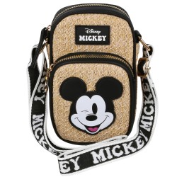 Myszka Mickey Disney Słomkowa, pleciona mini torebka/saszetka na pasku 18x7x12 cm