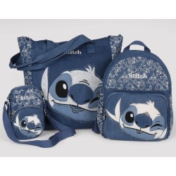 Disney Stitch Jeansowa torebka damska na ramię, shopperka 36x36x15 cm