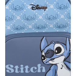 Stitch Disney Niebieski, mały plecak, skórzany plecak 33x11x25cm