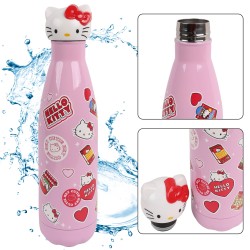 Hello Kitty stalowa butelka termiczna, różowy bidon, termos 500ml