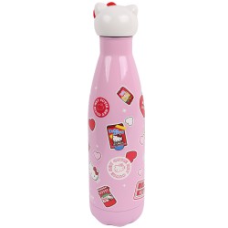 Hello Kitty stalowa butelka termiczna, różowy bidon, termos 500ml