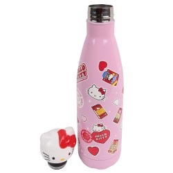 Hello Kitty stalowa butelka termiczna, różowy bidon, termos 500ml