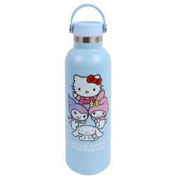 Hello Kitty And Friends stalowy, zakręcany bidon, butelka termiczna, TERMOS 700ml