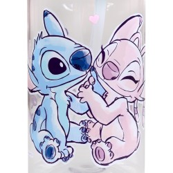 DISNEY Andzia i Stitch Butelka z ustnikiem i rączką, bidon szkolny dla dziewczynki 450ml