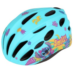 DISNEY Stitch Turkusowy kask rowerowy IN-MOLD dla dzieci, dziewczęcy, regulowany 52-56 cm