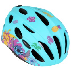 DISNEY Stitch Turkusowy kask rowerowy IN-MOLD dla dzieci, dziewczęcy, regulowany 52-56 cm