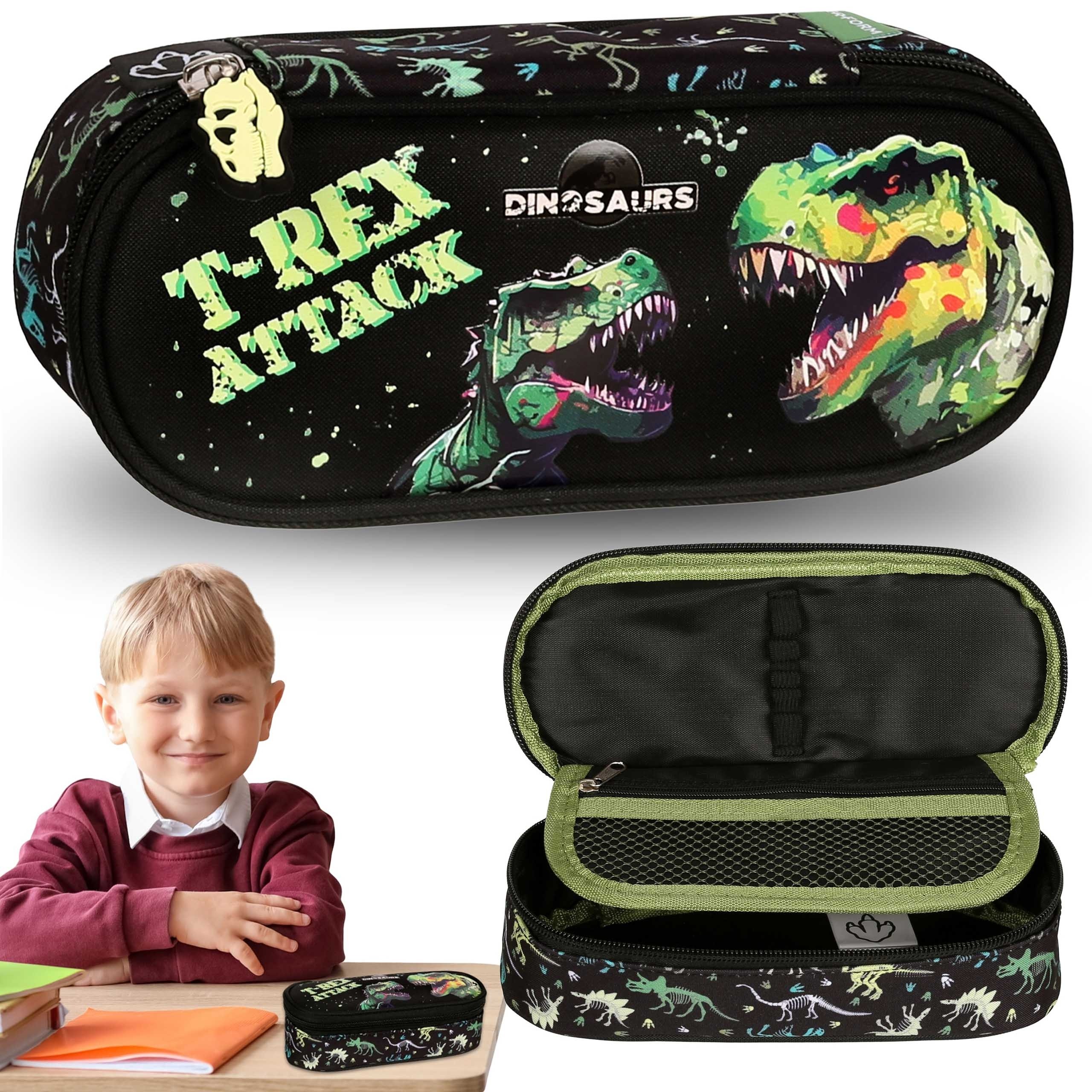 DINOZAURY Czarny, KOMOROWY...