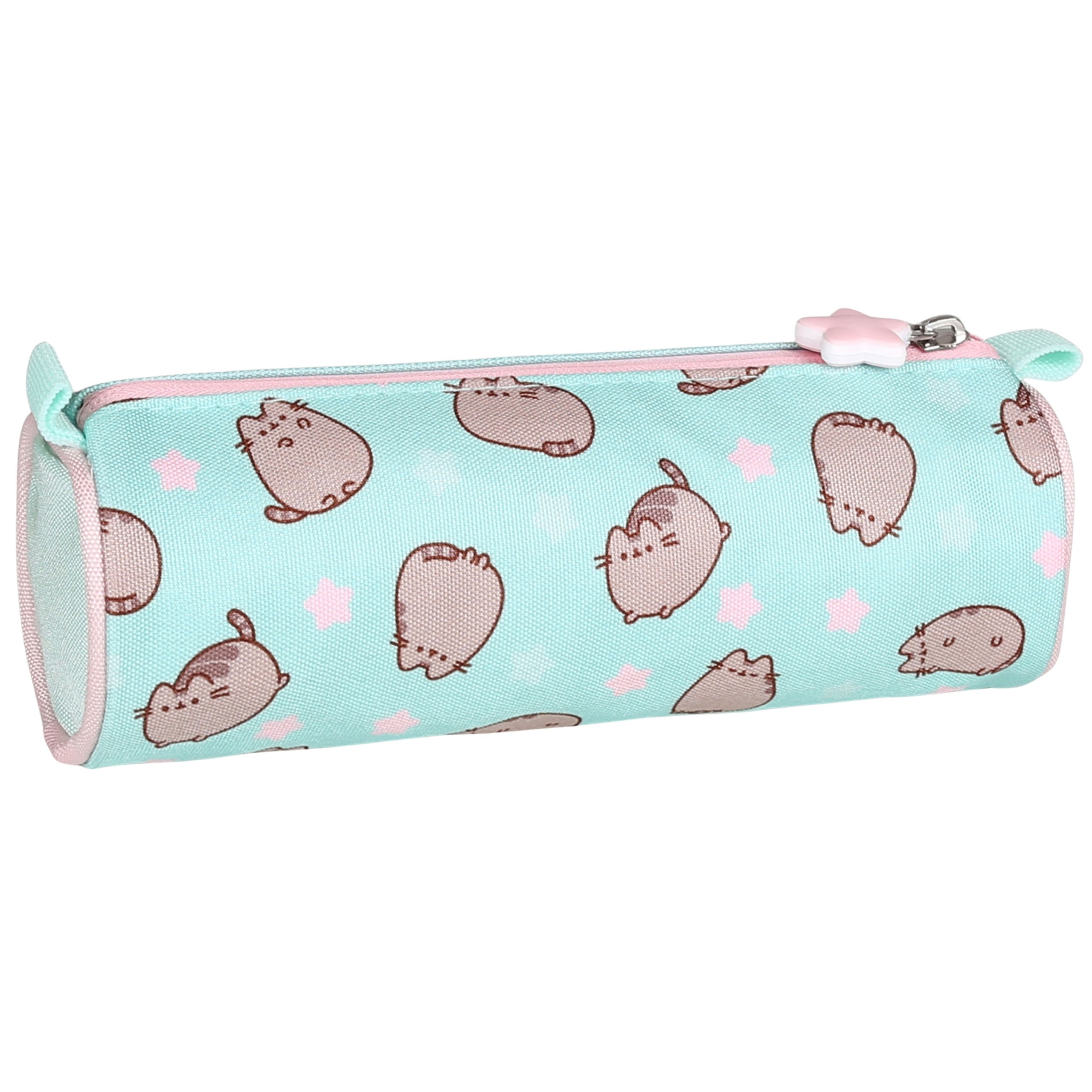 Pusheen Miętowy piórnik szkolny dla dziewczynki, TUBA, saszetka na przybory szkolne 22x8x8cm