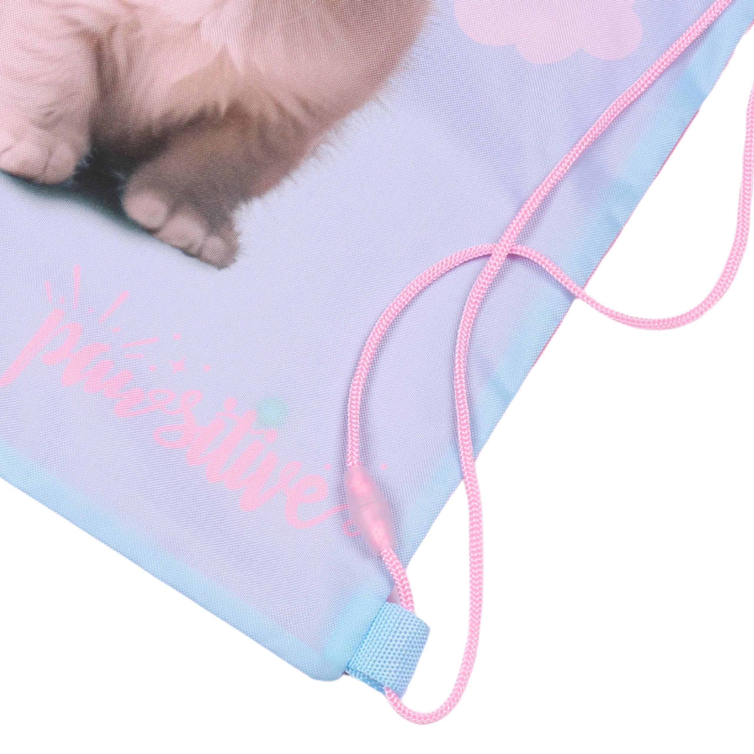 Słodki kotek Dziewczęcy worek na buty NA WF, worek szkolny na ramię dla dziewczynki 32x38 cm