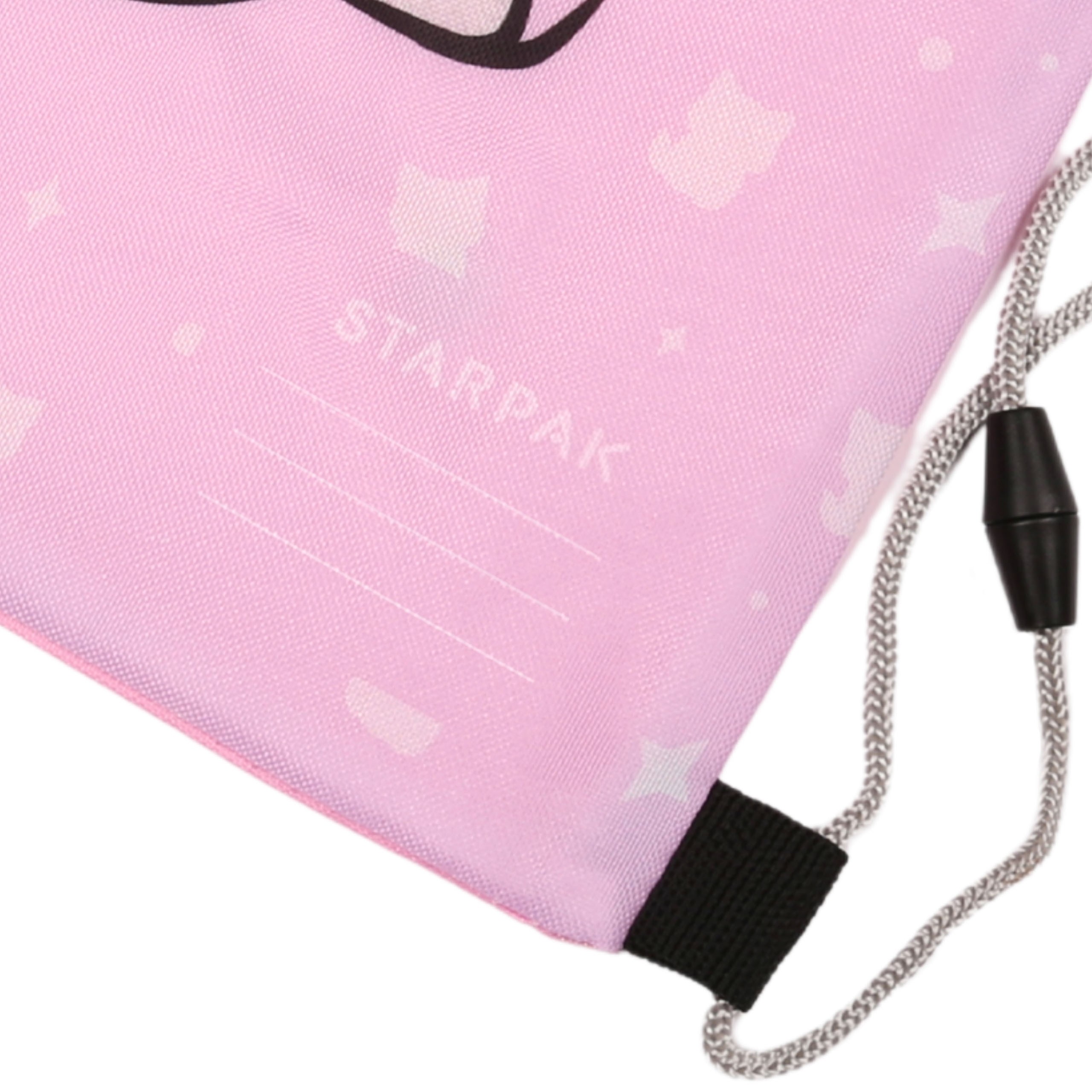 KOTEK Różowy, dziewczęcy worek na buty NA WF, worek szkolny na ramię dla dziewczynki 32x38 cm