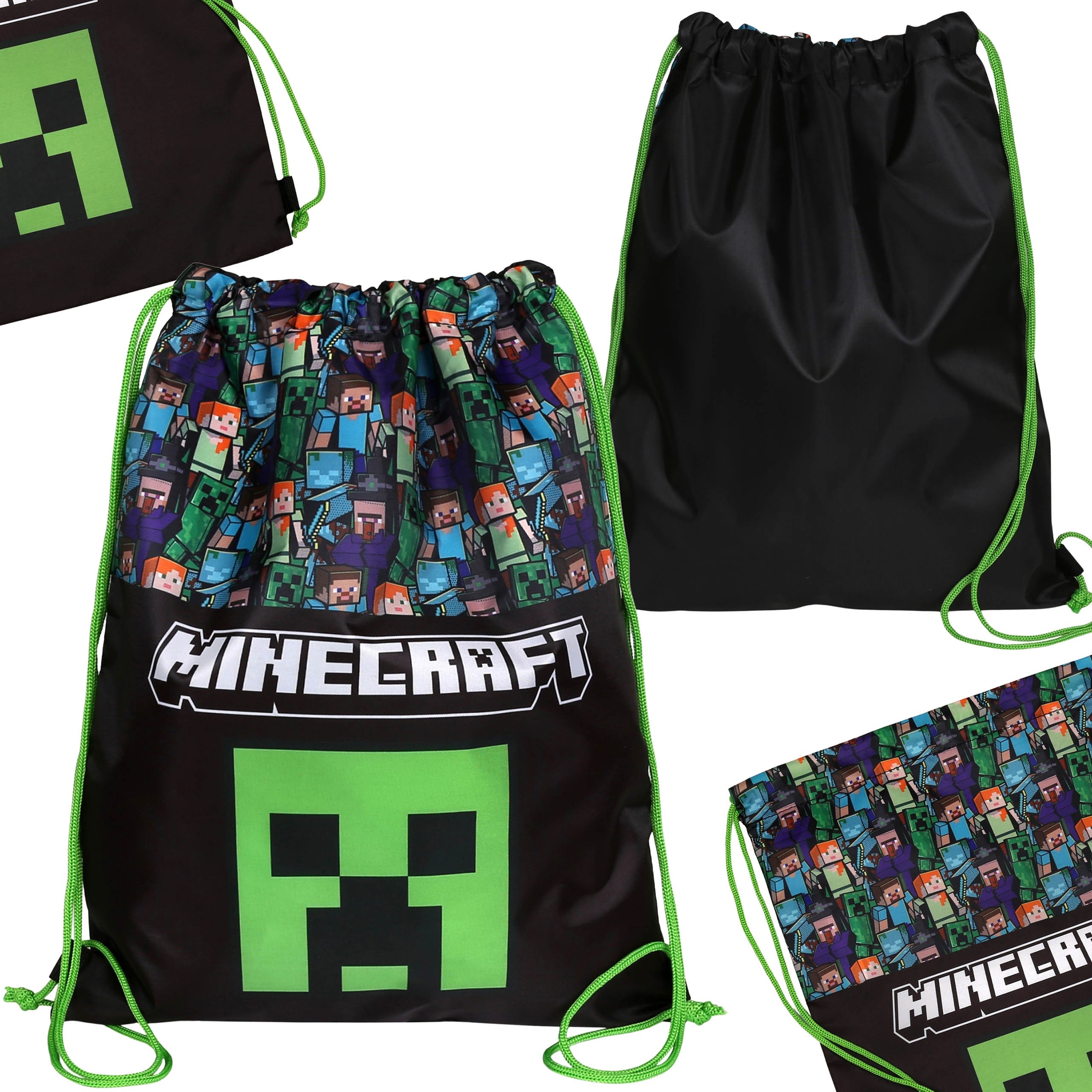 Minecraft Creeper Szkolny worek na buty NA WF, TRENINGOWY dla gracza 32x40 cm