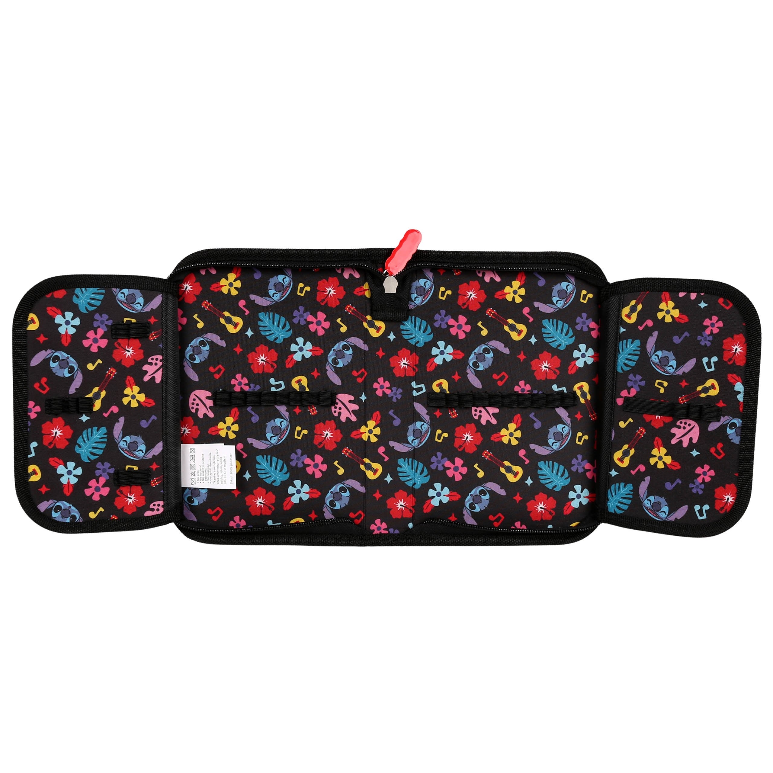 DISNEY Stitch ALOHA Piórnik DWUKLAPOWY bez wyposażenia, ROZKŁADANY piórnik szkolny dla dziewczynki